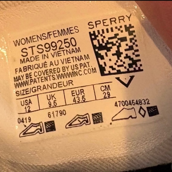 NEW Sperry Crest Vibe Linen Sneaker off white woman 12 shoes slip on canvas boat - Picture 5 of 8